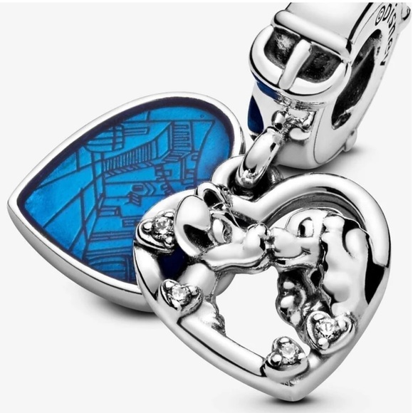 NWOT Pandora x Disney Lady & the Tramp Heart Dangle Charm #798634C01 - Picture 2 of 11